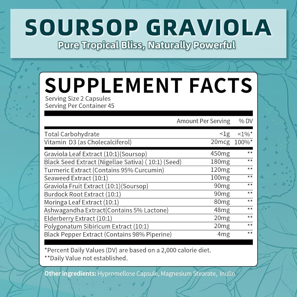 iMATCHME Soursop Graviola 11-in-1 Immune Support - 90 Capsules - image 6