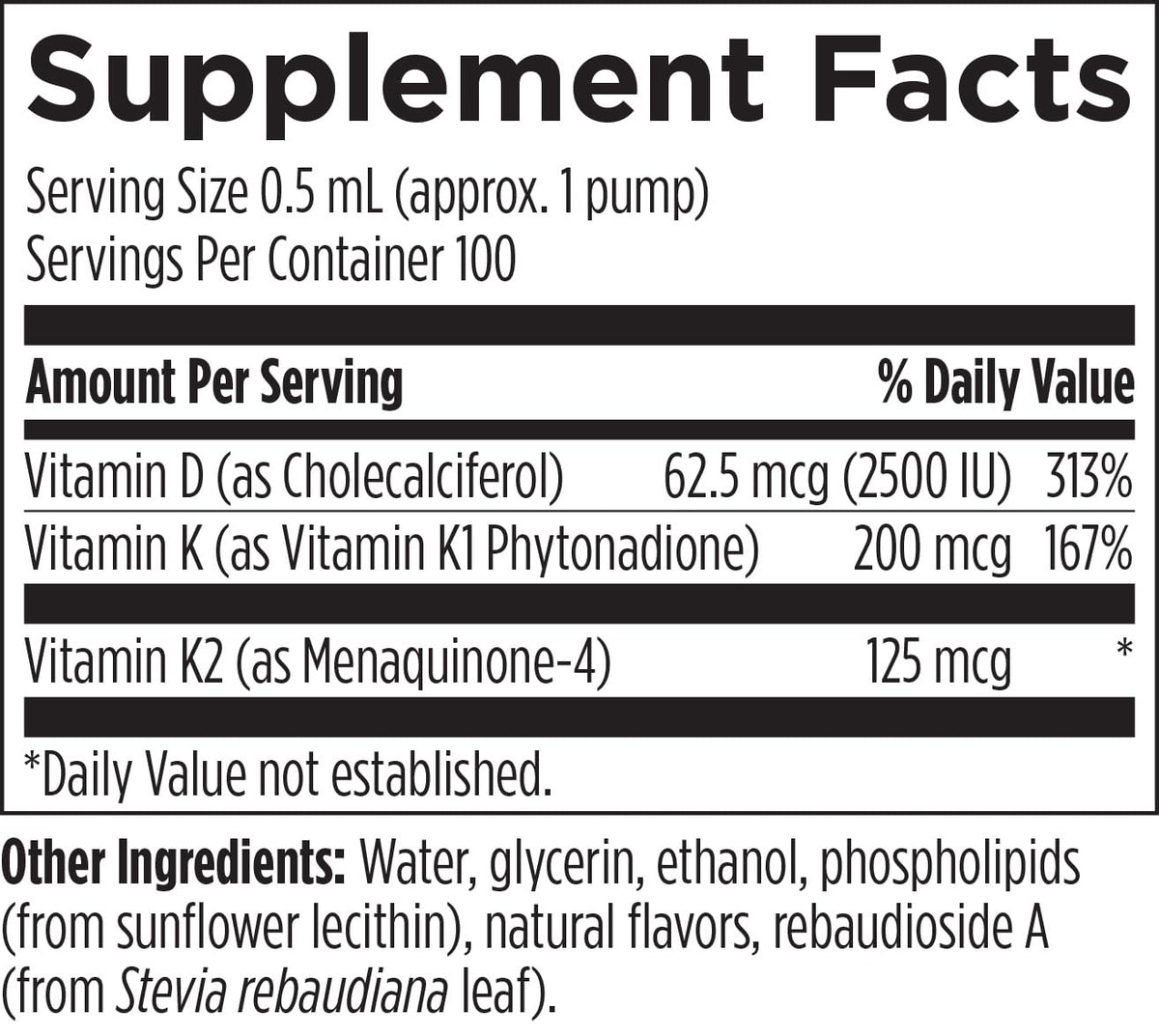 Designs for Health Liposomal D Supreme Vitamin D3 & K Liquid - 100 Servings - image 5