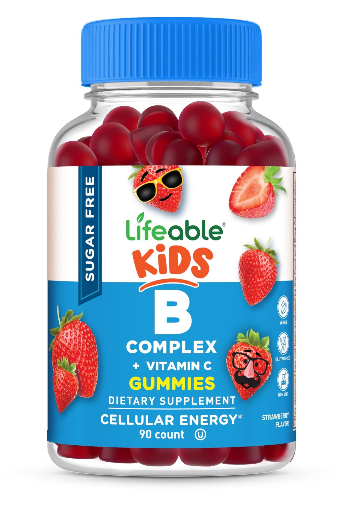 Lifeable Sugar Free Vitamin B Complex for Kids - 90 Gummies