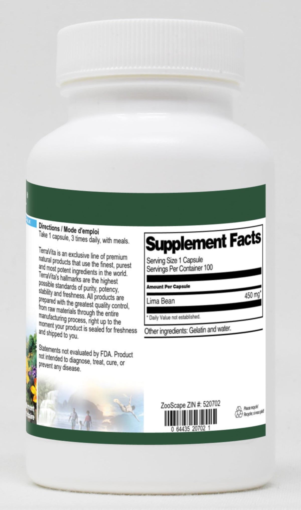 Terravita Lima Bean 450 mg - 300 Capsules (3 Pack) - image 2
