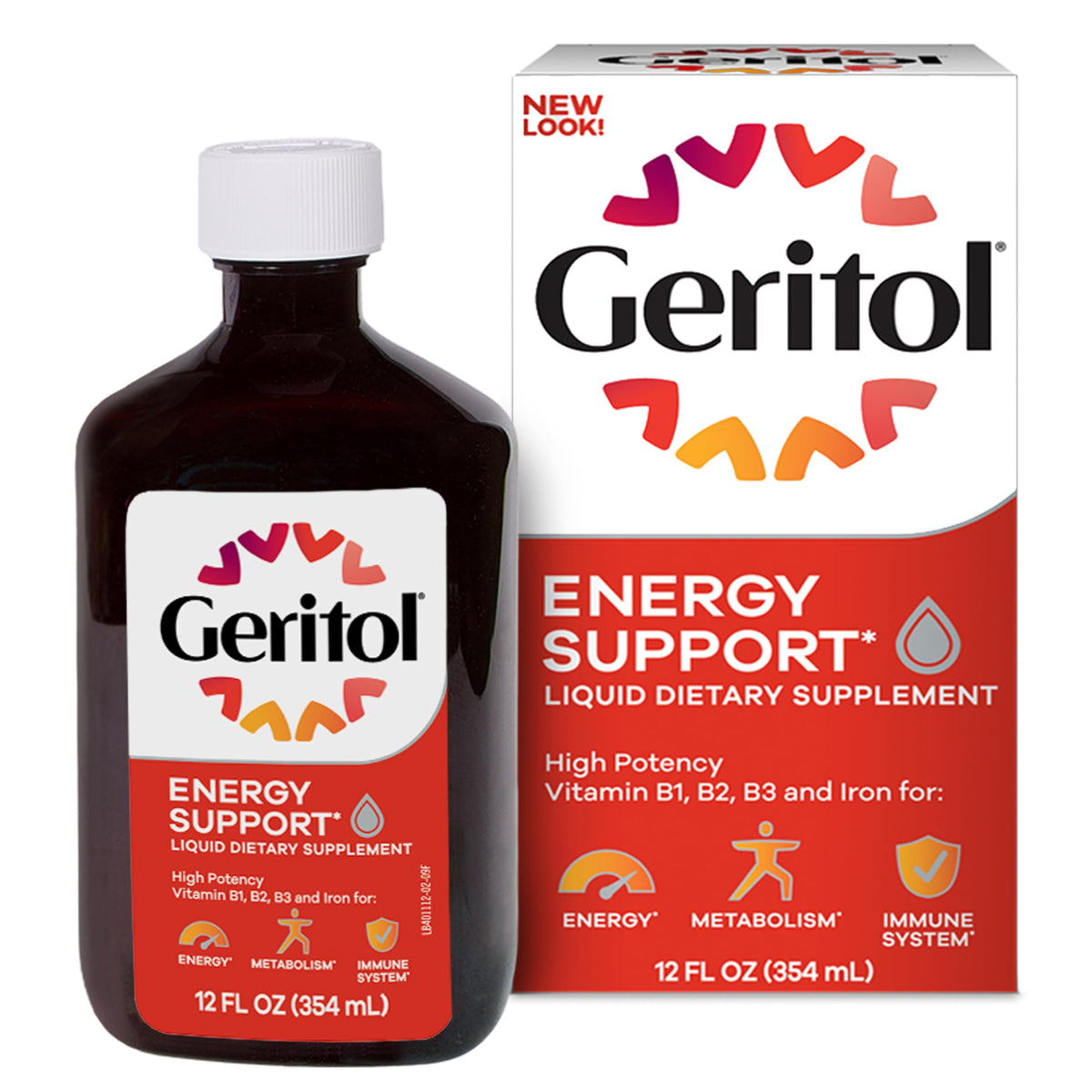 Geritol Liquid Iron and Multivitamin Supplement for Energy - 12 Fl Oz