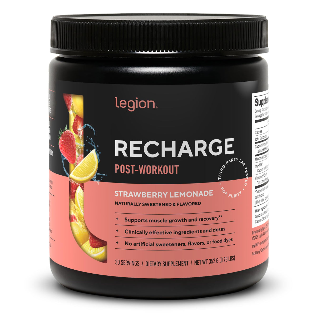 Legion Recharge Creatine Post-Workout Recovery Powder - 30 Servings