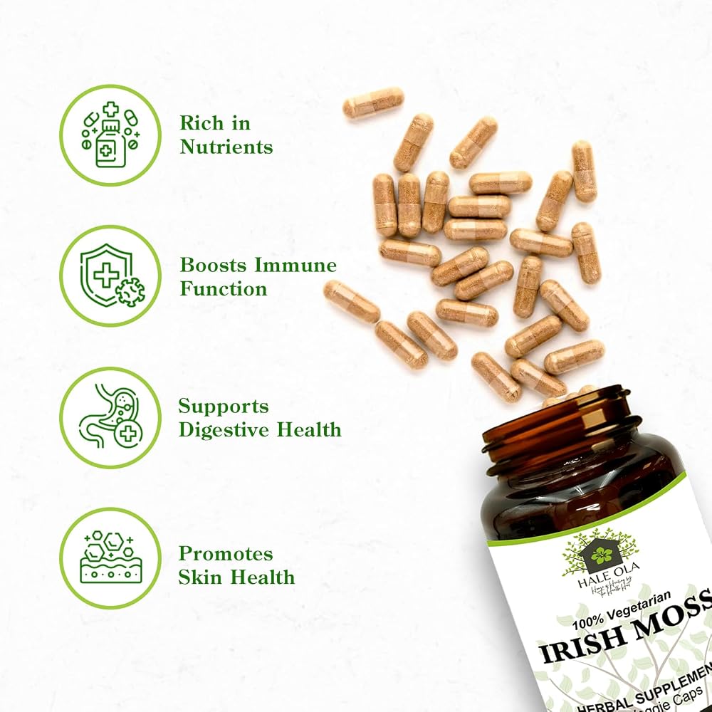Hale Ola Irish Sea Moss 450mg Vegan Capsules - 90 Count - image 5