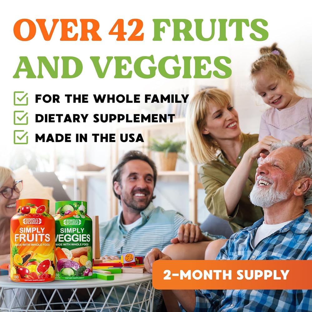Simply Nature's Pledge -Packed with 42 Different Fruits & Vegetables