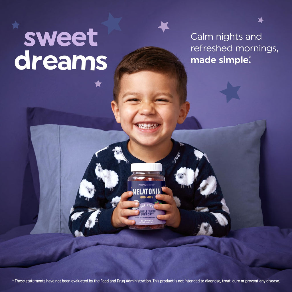 MAV NUTRITION Kids Melatonin Gummies Sleep Support 1 mg - 60 Gummies - image 8