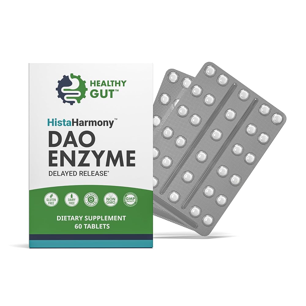 Healthy Gut HistaHarmony Delayed Release DAO Enzyme - 60 Tablets