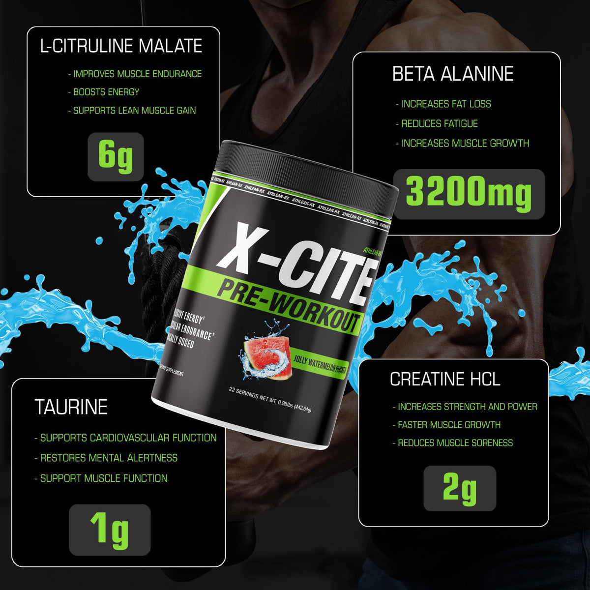 ATHLEAN-RX X-CITE Pre-Workout by ATHLEAN-X - Enhanced Formula