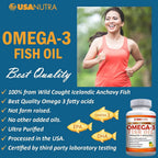 USANUTRA Triple Strength Omega-3 Fish Oil 3600mg - 120 Softgels - image 3