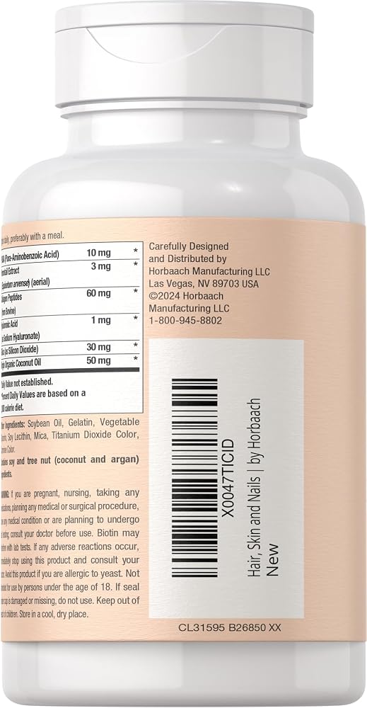 Coera Hair Skin & Nails with Biotin and Collagen - 165 Softgels - image 3