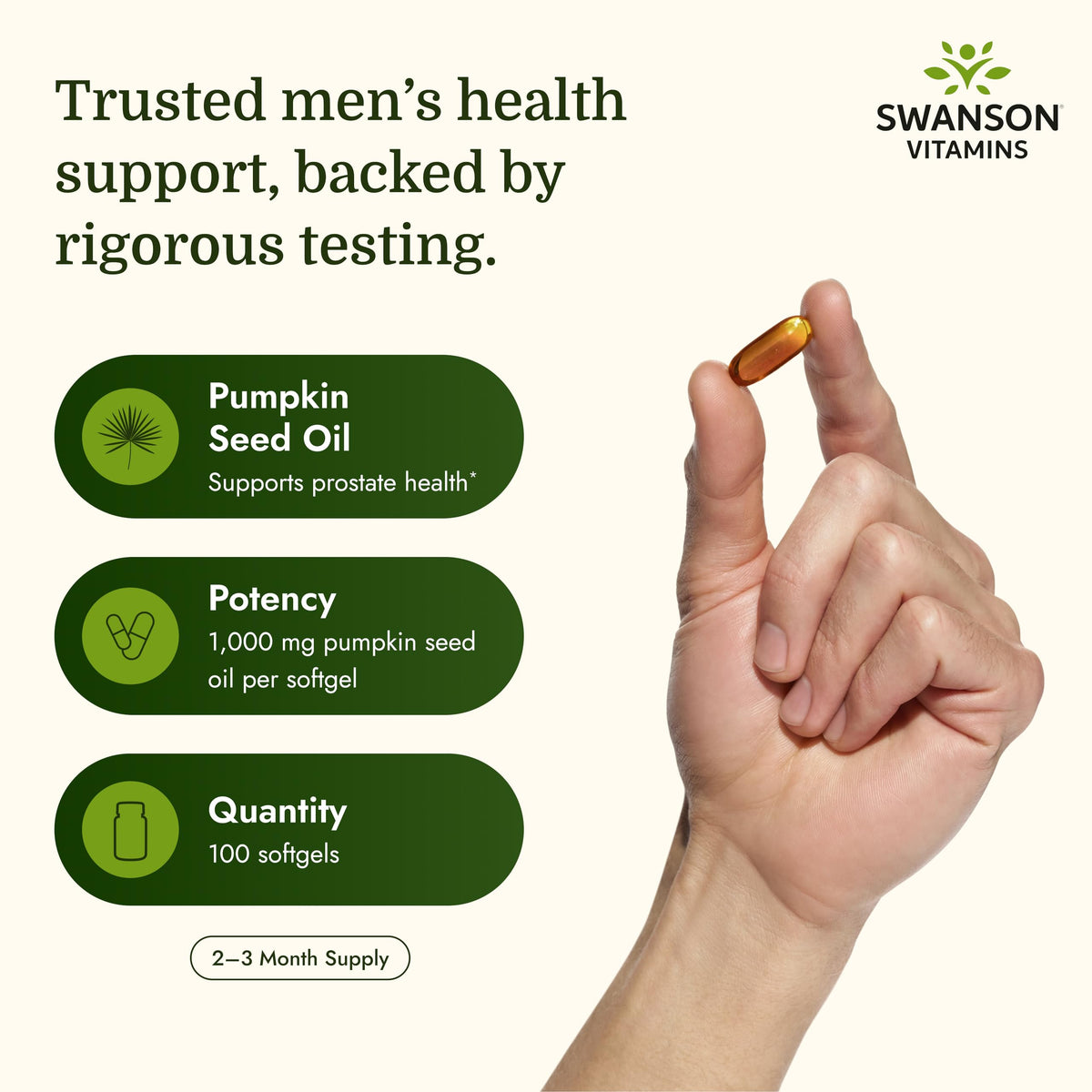 Swanson Pumpkin Seed Oil 1000mg Prostate Support - 100 Softgels - image 3