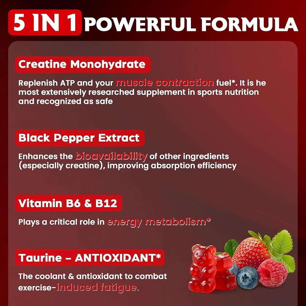 Trupretty Creatine Monohydrate Gummies for Women & Men