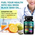 HUYEHF Sea Moss Black Seed Oil Ashwagandha - 60 Capsules - image 8