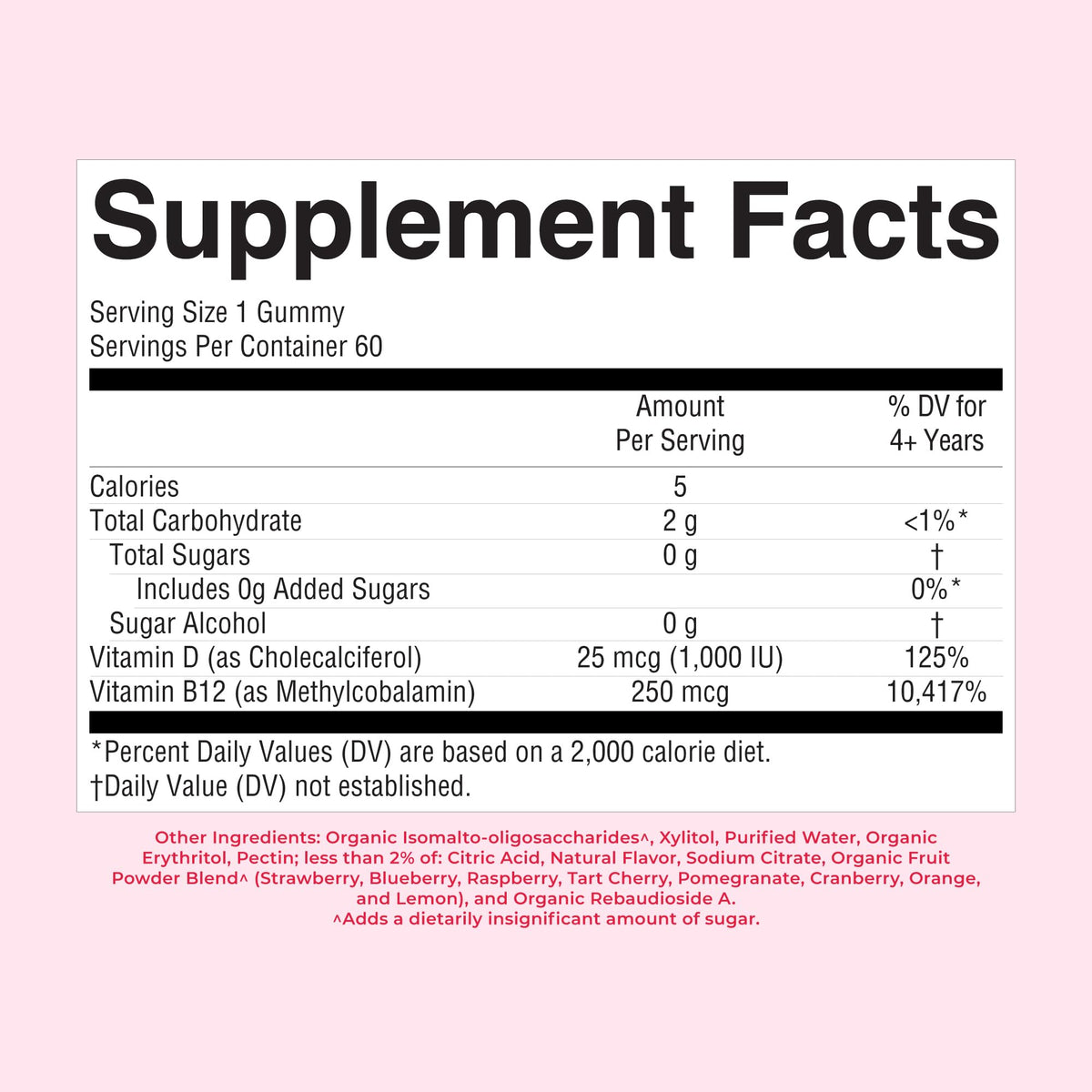MARYRUTH'S Vitamin D3 + B12 Gummies for Ages 4+ - 60 Servings - image 9