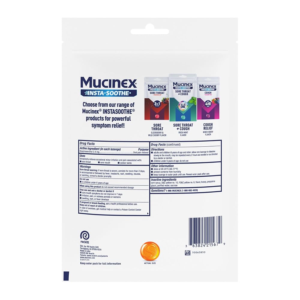 Mucinex InstaSoothe Sore Throat Honey & Echinacea Drops - 40 Count - image 10