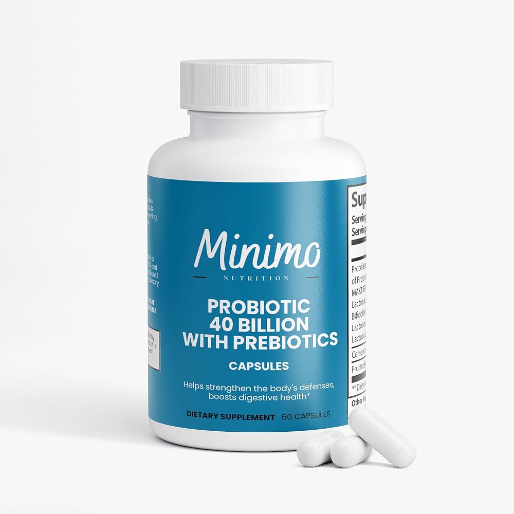 Minimo Nutrition Probiotic 40 Billion with Prebiotics - 60 Capsules - image 6