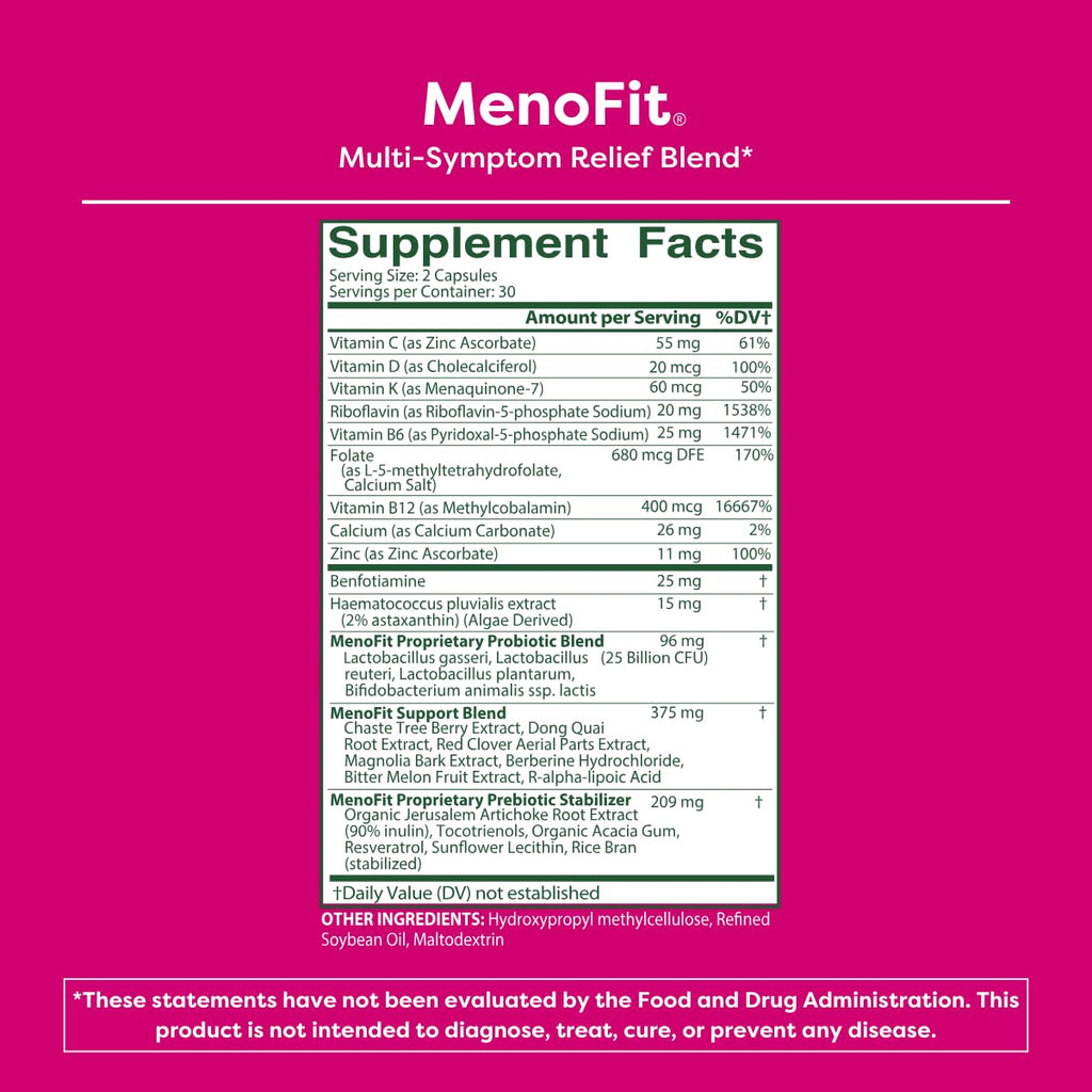 MENOLABS MenoFit Menopause Supplement for Hot Flashes - 60 Capsules - image 6