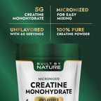 Built by Nature Creatine Monohydrate Powder Unflavored - 300g - image 3