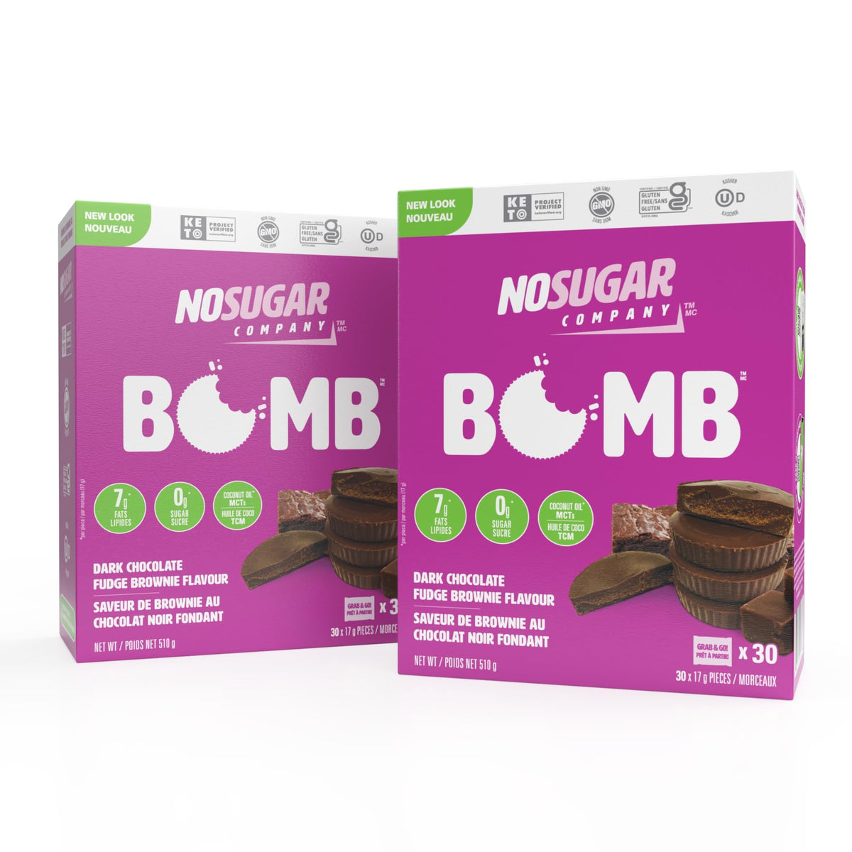 No Sugar Company Keto Cups Fudge Brownie - 60 Count