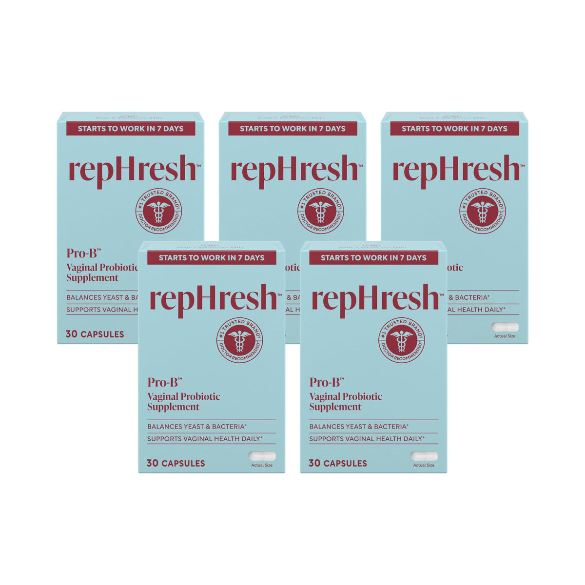 RepHresh Pro-B Vaginal Probiotic Supplement - 30 Capsules