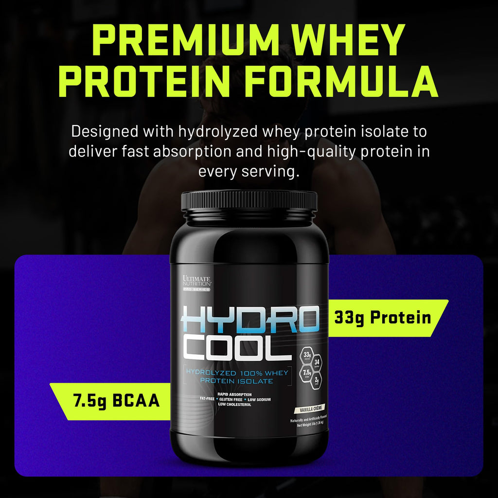 Ultimate Nutrition HydroCool Hydrolyzed Whey Protein Isolate Powder