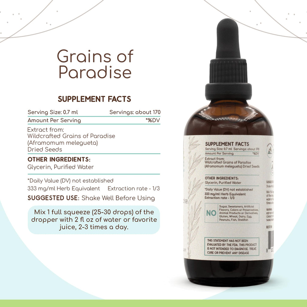HerbEra Grains of Paradise Alcohol-Free Herbal Extract Tincture