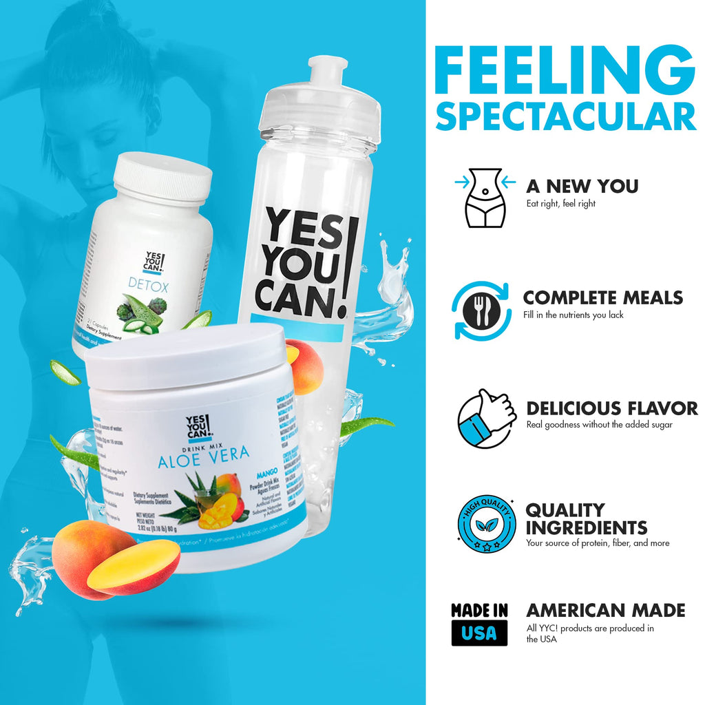 Yes You Can! Detox Kit Bundle, Capsules, Aloe Vera Mix & Bottle