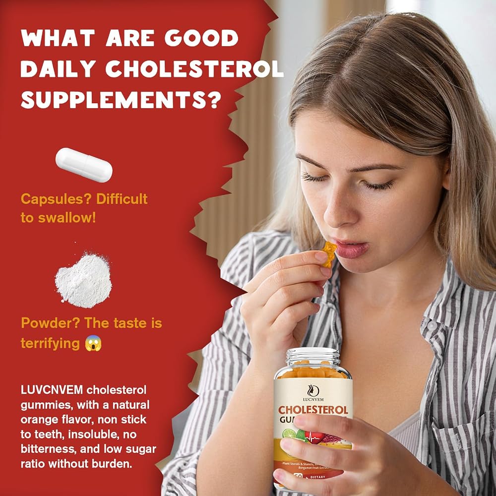 LUCNVEM Cholesterol Gummies with Plant Sterols & Red Yeast Rice - 120 Count - image 4