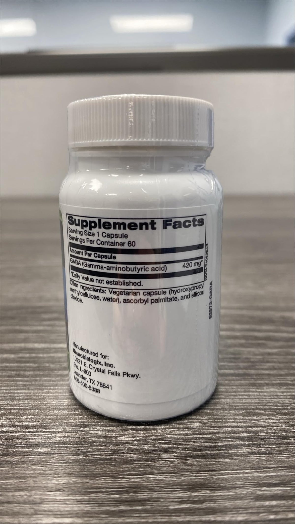 Neurobiologix GABA 500mg Stress Relief & Sleep Support - 60 Capsules - image 3