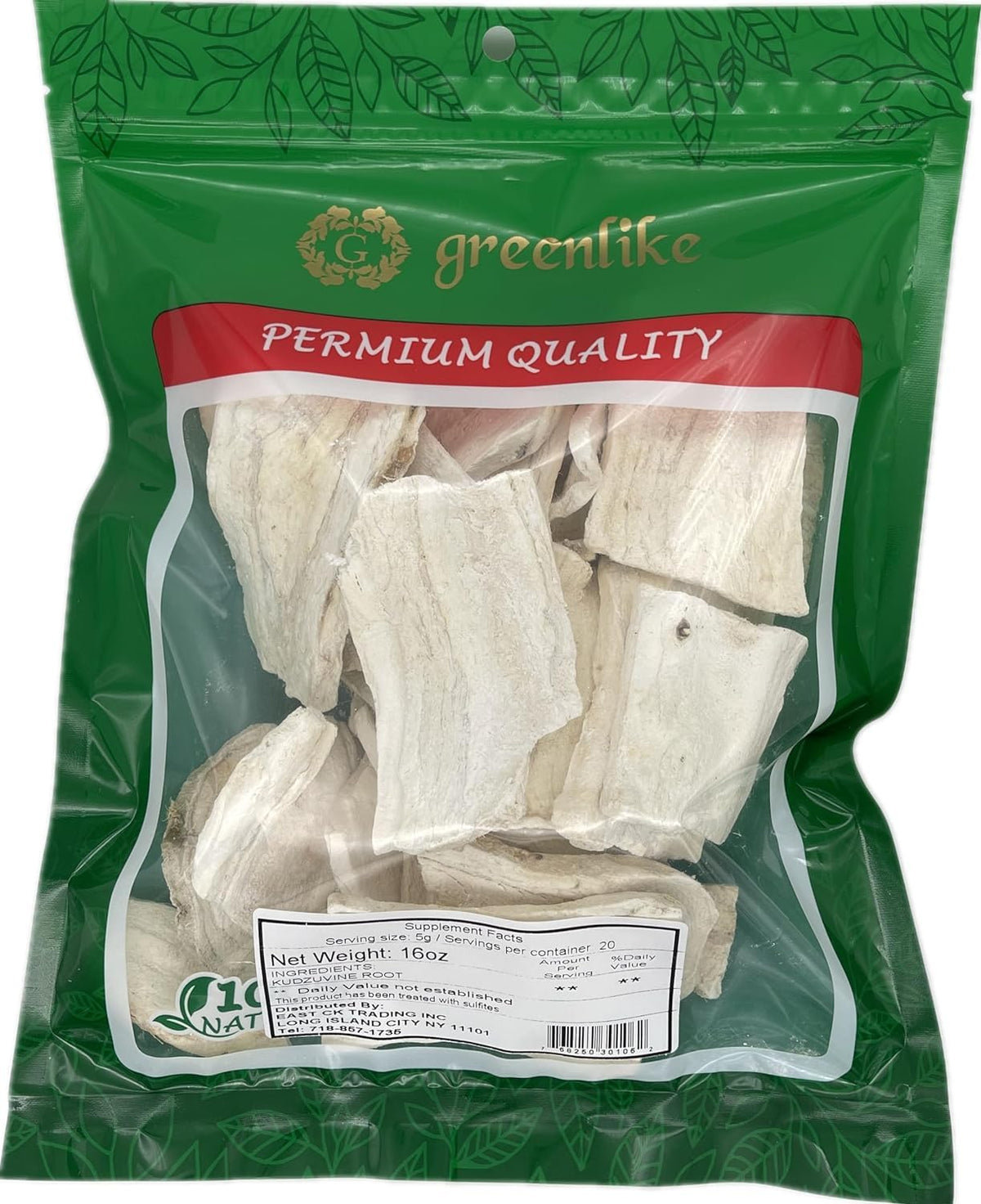 Greenlike Kudzuvine Root Radix Puerariae - 1 Ounce