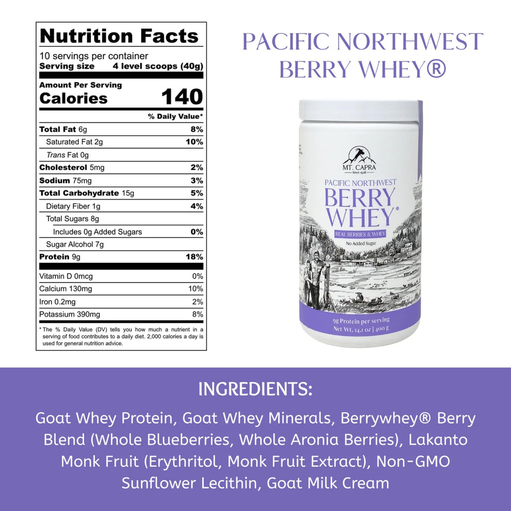 Mt. Capra Pacific Northwest BerryWhey Protein Powder - 10 Servings - image 2