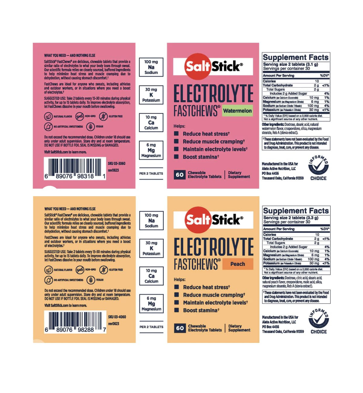 SaltStick FASTCHEWS Variety 2-Pack Electrolyte Tablets - 60 Count - image 2