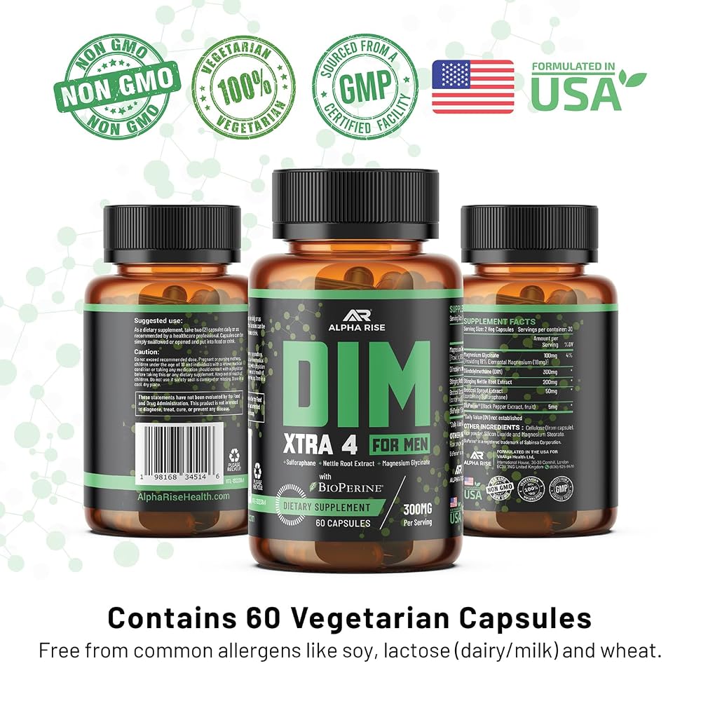 ALPHA RISE DIM Supplement for Men Hormonal Balance - 60 Capsules - image 6
