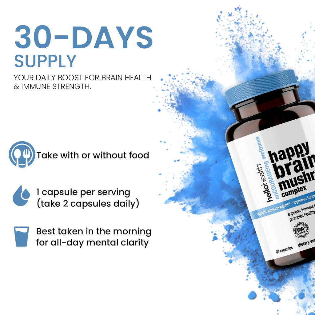 HELLO HEALTH Happy Brain Mushroom Complex - Parent