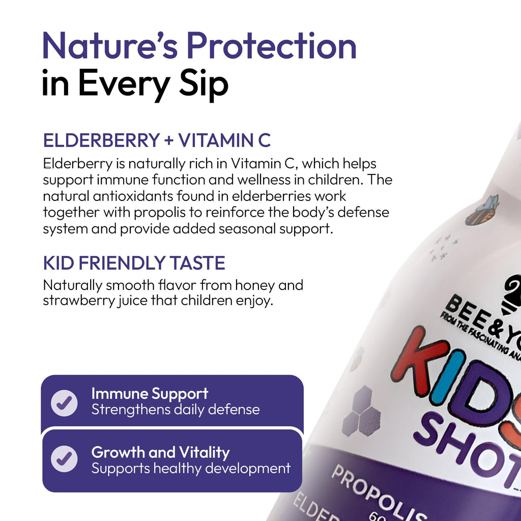 BEE & YOU Kids Immune Support Supplement Propolis Shot - 12 Pack - image 3