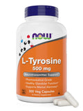Now Foods L-Tyrosine 500mg Supports Mental Alertness - 300 Capsules