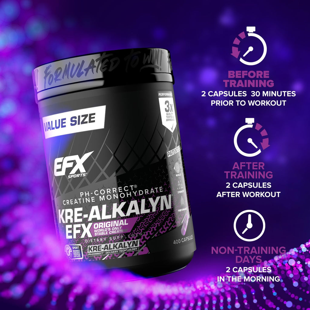 EFX Sports Kre-Alkalyn EFX pH-Correct Creatine - 400 Capsules - image 3