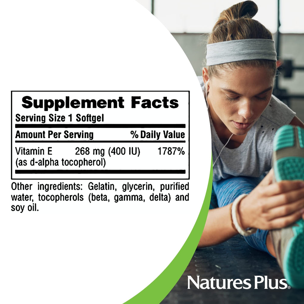 NaturesPlus Vitamin E 400 IU Mixed Tocopherol - 60 Softgels - image 5