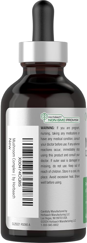 Horbäach Mushroom Complex Liquid Drops - 4 Fl Oz - image 3