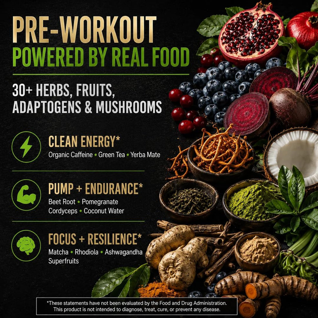 Organic Muscle Pre-Workout Powder Strawberry Mango - 20 Servings - image 3