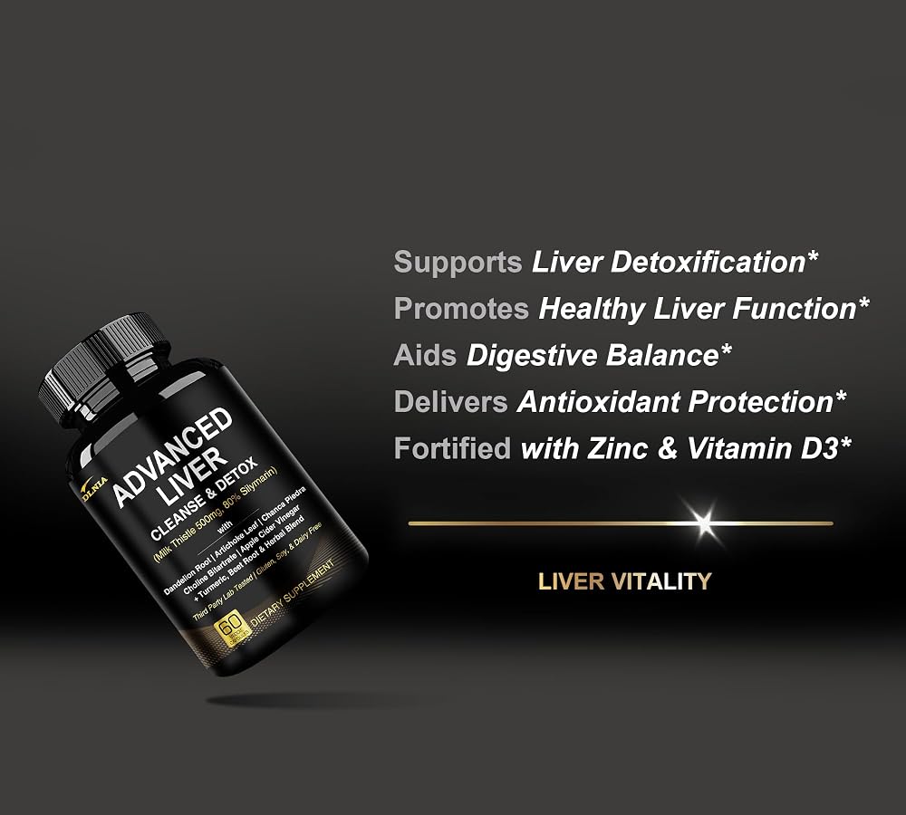 DLNIA Liver Support Supplement Milk Thistle 500mg - 60 Vegetarian Capsules - image 5