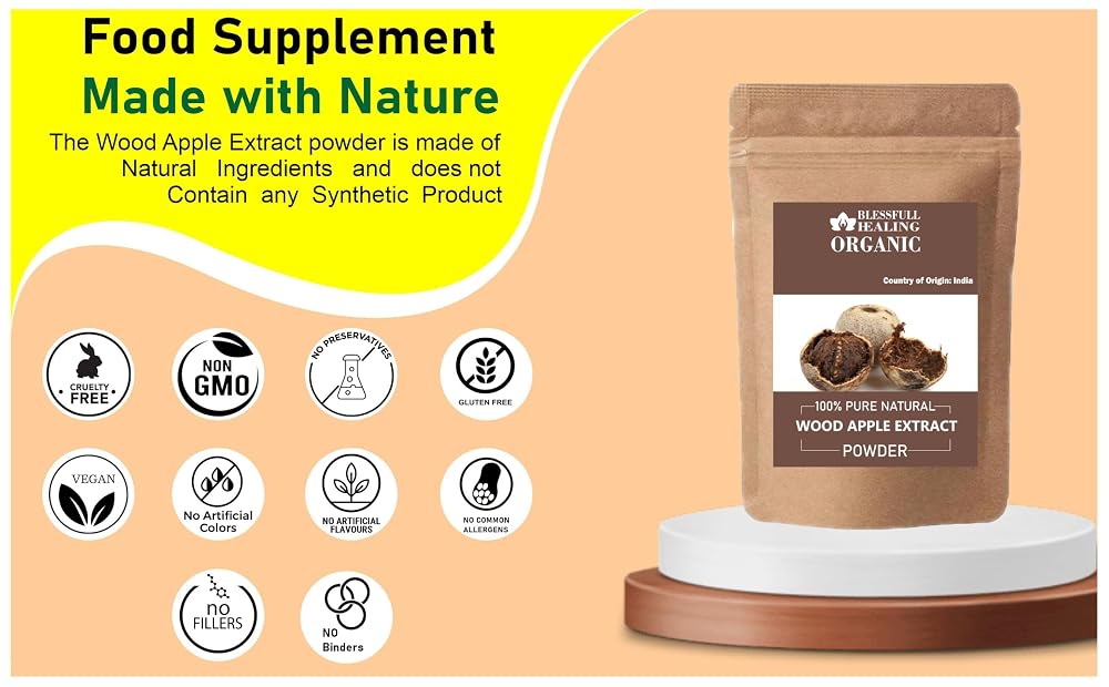 Blessfull Healing Organic Wood Apple Extract Powder - 100 Gram - image 4
