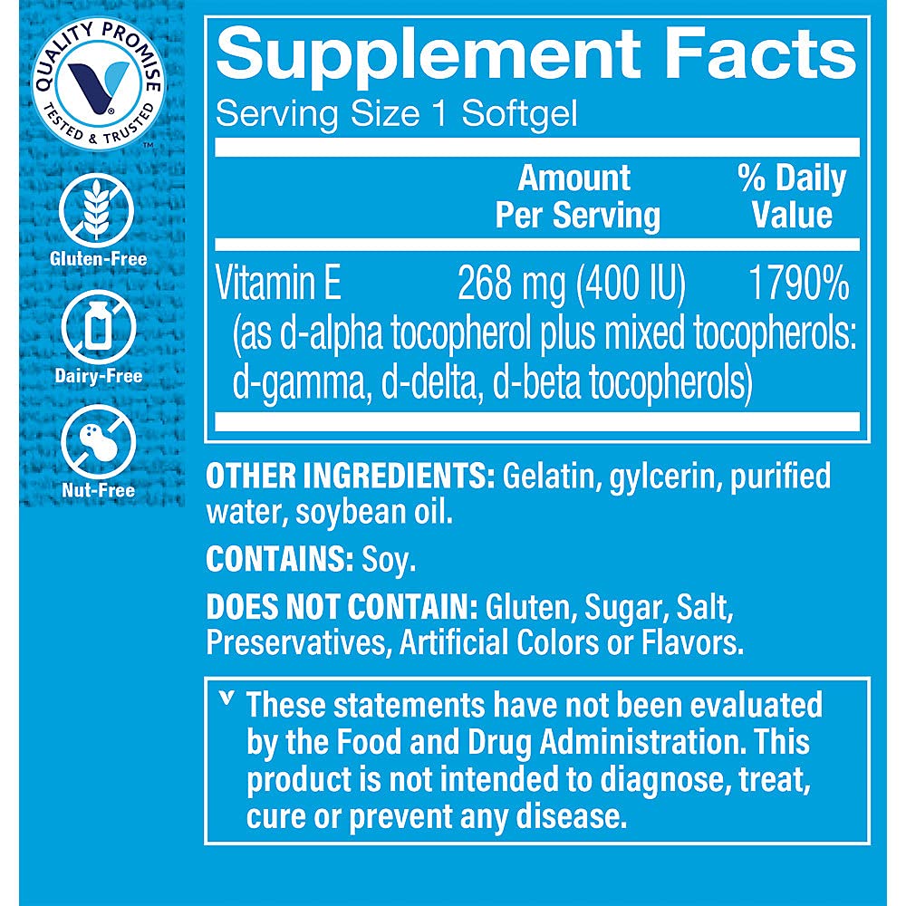 The Vitamin Shoppe Vitamin E 400IU - Antioxidant Support for Skin