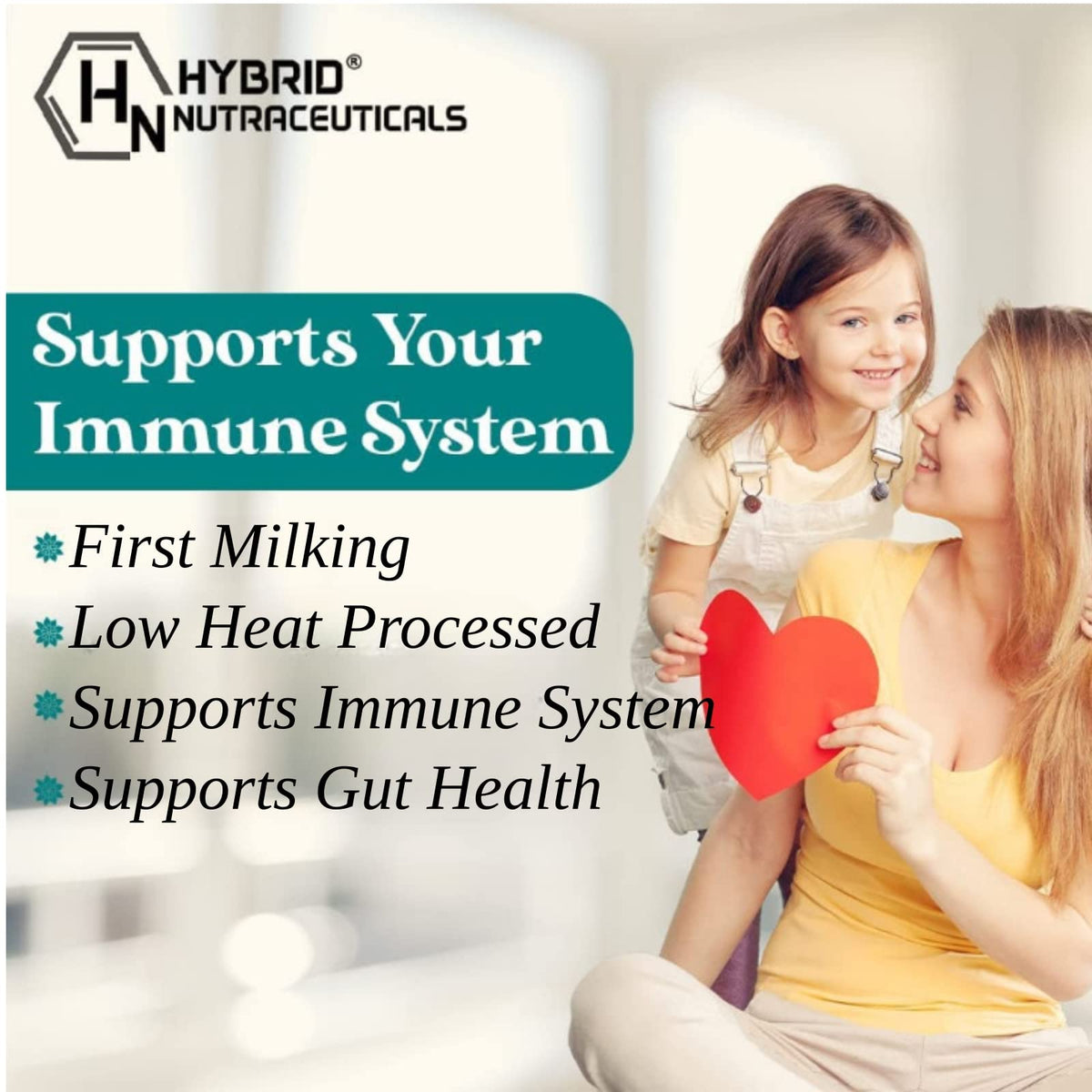 Hybrid Nutraceuticals Bovine Colostrum Supplement Immune Support - 240 Capsules - image 2