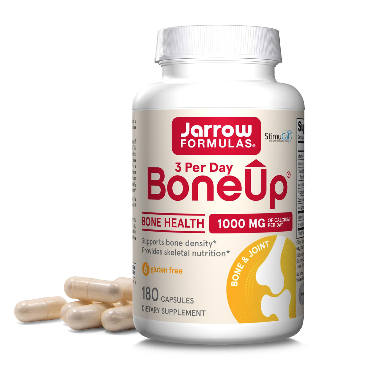 Jarrow Formulas BoneUp Vitamin D3 and Calcium - 180 Capsules