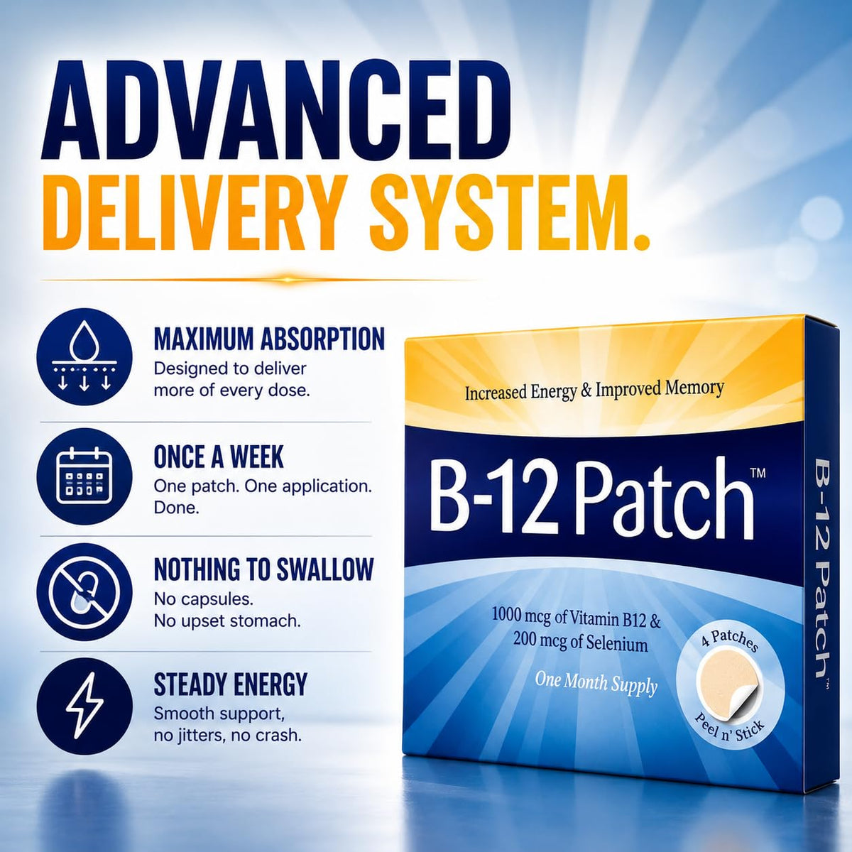 Vita Sciences Vitamin B12 Patch Extra Strength - 1 Month Supply - image 4