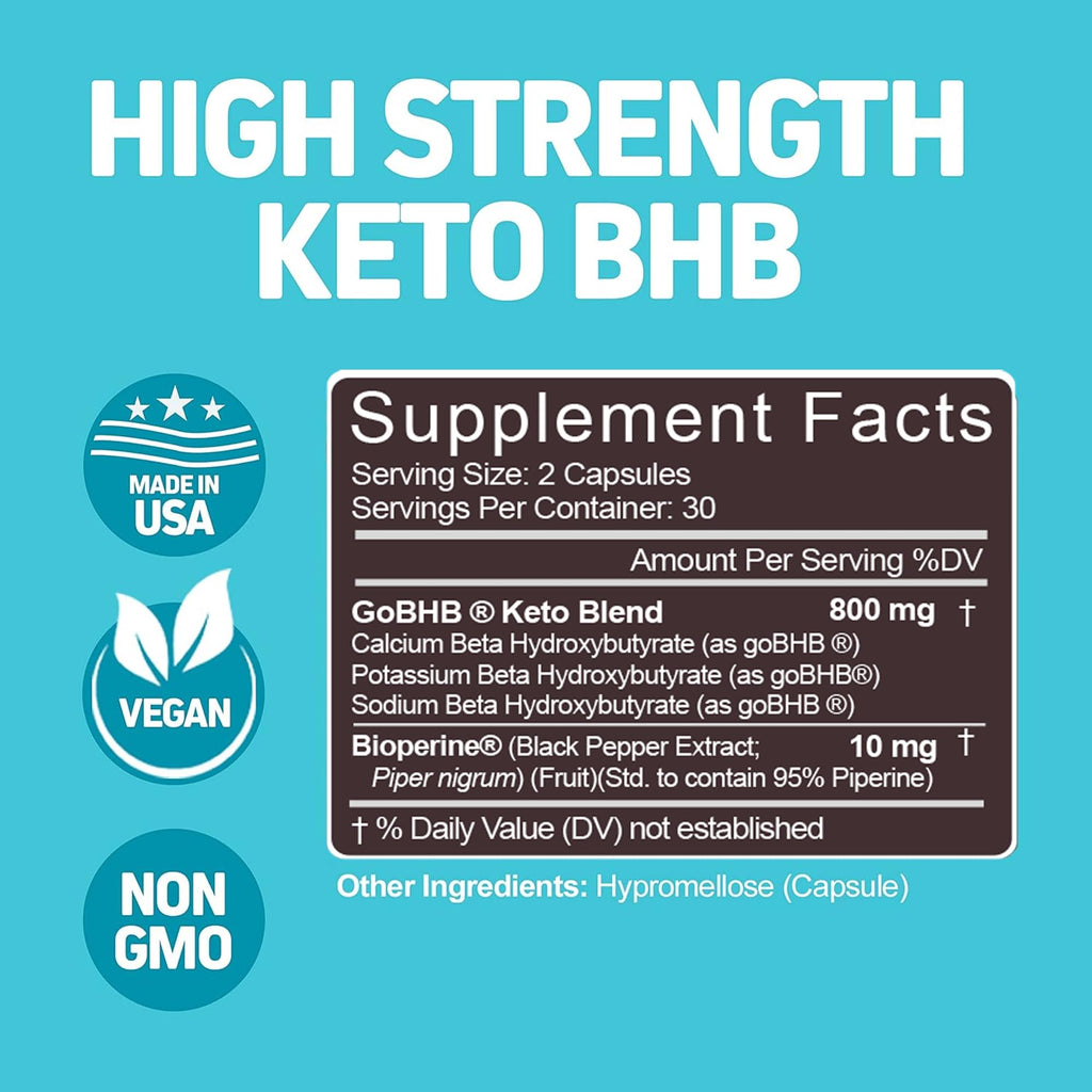 Herbtonics Keto BHB+ Ketone Pills for Weight Management - 60 Capsules - image 5