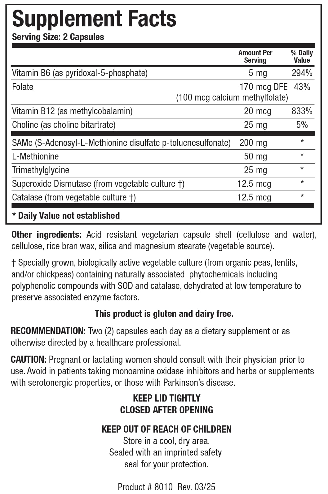 BIOTICS RESEARCH SAMethylate Plus Folate 5MTHF - 120 Capsules - image 4