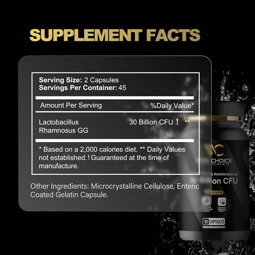 WISE CHOICE SUPPLEMENTS Lactobacillus Rhamnosus GG Probiotic 30 Billion CFU - image 5