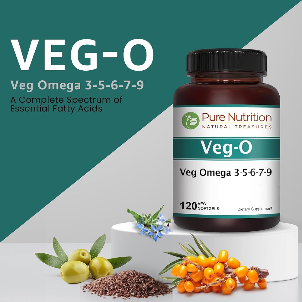 Pure Nutrition Vegan Omega 3-5-6-7-9 - 120 Softgels - image 2