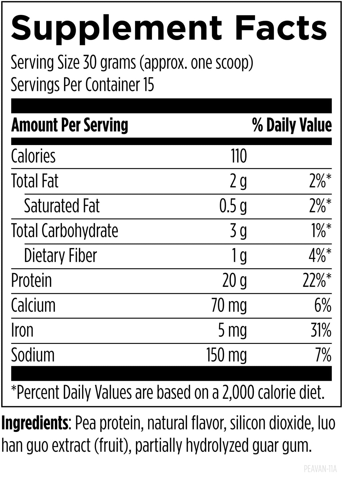 Designs for Health PurePea Vegan Pea Protein Mix Vanilla - 15 Servings - image 4
